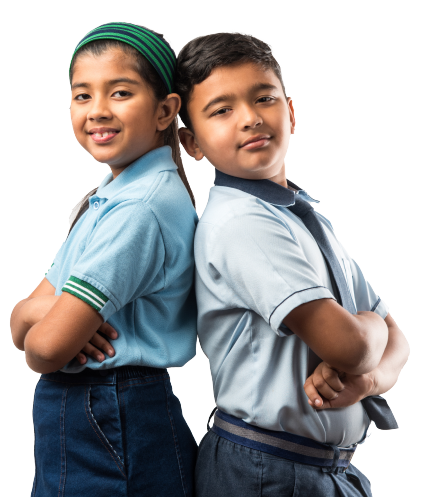 Cheerful Indian School Kids